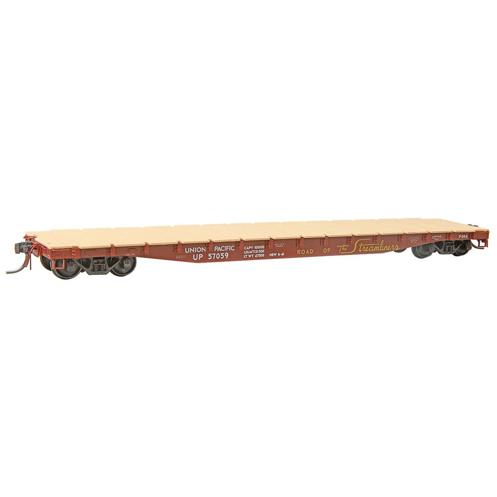 50 Ton AAR Flat Car  Union Pacific UP #57059 - 9506 : HO