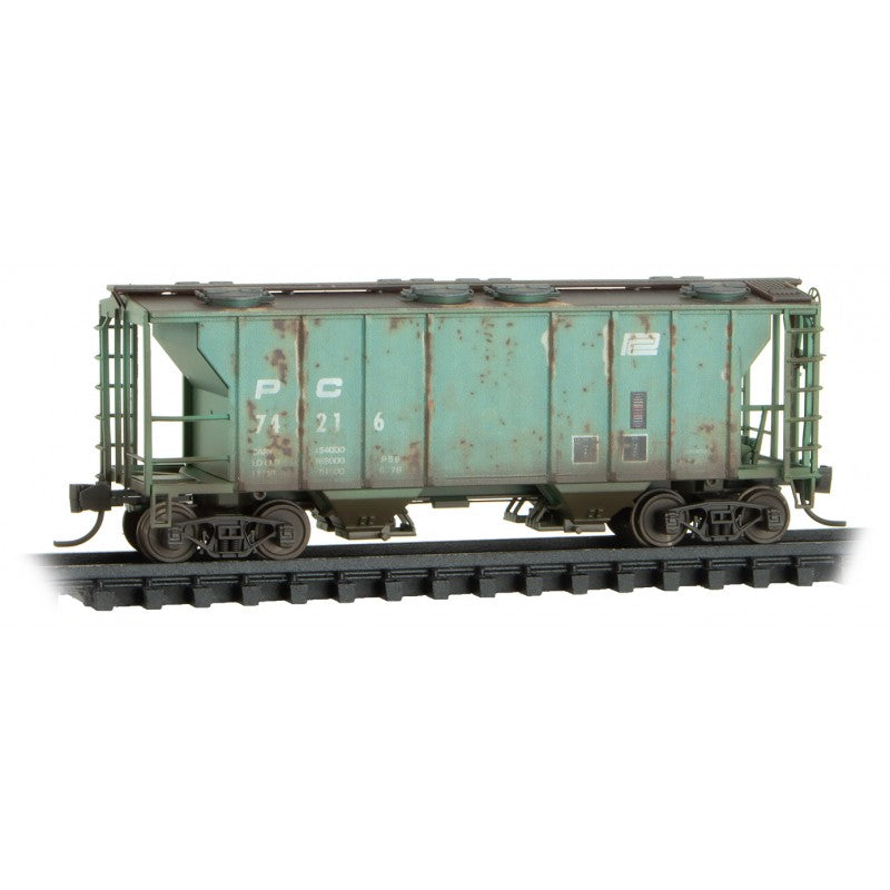 PS-2 2-Bay Covered Hopper - Penn Central PC 74216 - 09544100 : N