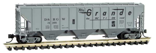 Pullman-Standard PS-2 CD 4427 High-Side 3-Bay Covered Hopper D&RGW 15331 - 09600071 : N