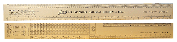 Deluxe Model Railroad Reference Ruler -- 12-1/2 Inch Gold Anodized Aluminum - 55778