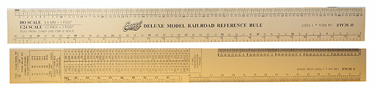 Deluxe Model Railroad Reference Ruler -- 12-1/2 Inch Gold Anodized Aluminum - 55778
