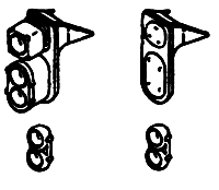 SP Headlight Sets - Mars Lights, SD7/9 -- Single End pkg(6)-HS104 : HO