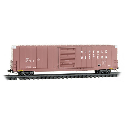 60' Excess Height Single-Door Boxcar with Riveted Sides Norfolk & Western N&W 602017- 10400130 : N