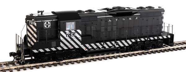 EMD GP9 Phase II with High Hood Santa Fe ATSF 733 DCC Ready - 10479 : HO