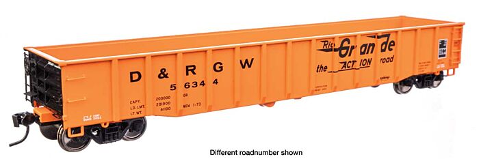 53' Thrall Gondola - Denver & Rio Grande Western 56353 - 105510 : HO