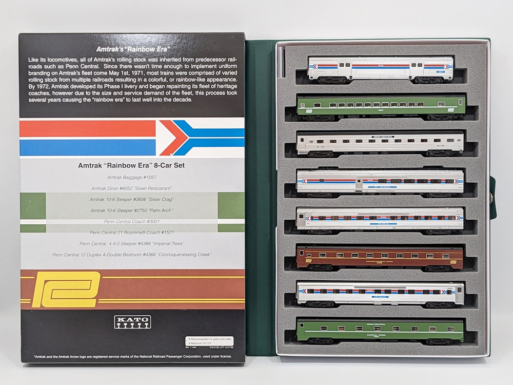 Amtrak Rainbow-Era 8-Car Passenger Set (Mixed Schemes) - 1061971 : N