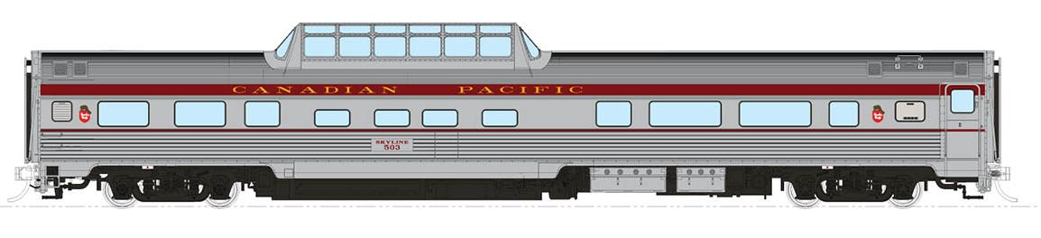 Budd Mid-Train Skyline Dome Car Canadian Pacific CP 516 - 116043 : HO