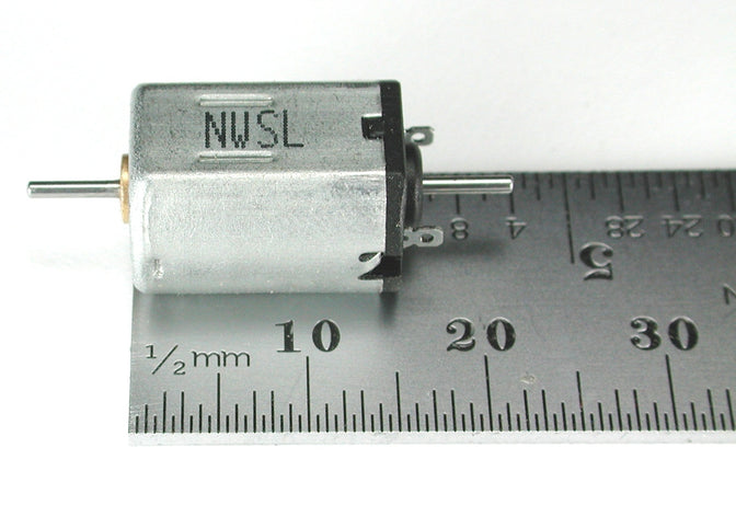 Motor, Flat Can, DOUBLE shaft 1.0mm x 8mm - 1215D-9