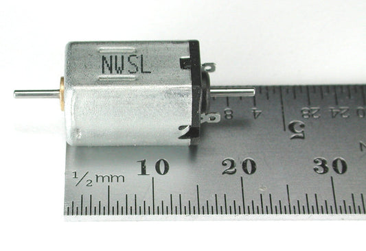 Motor, Flat Can, DOUBLE shaft 1.0mm x 8mm - 1215D-9