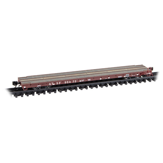 Thrall 60' Flatcar - Ready to Run -- Santa Fe #95472 - 13400042 : N