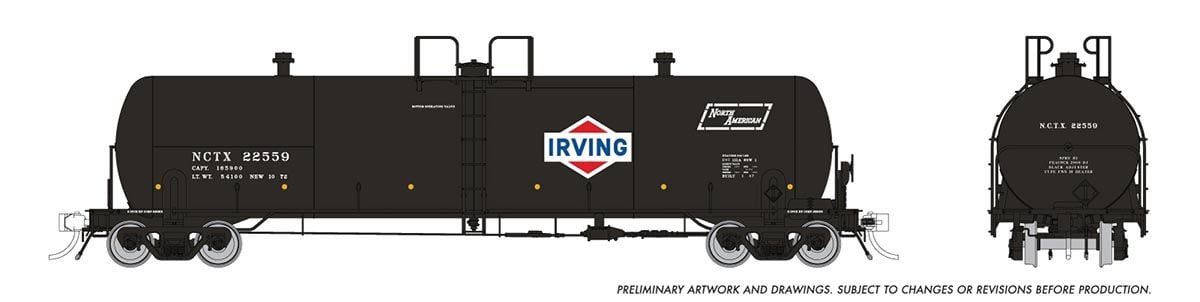 Procor 20K gal Tank Car: Irving Oil (NCTX): Single Car - 135014A : HO