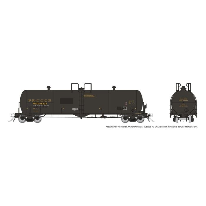 Procor 20K gal Tank Car: PROX - Late w/ Old Logo: Single Car - 135025A : HO