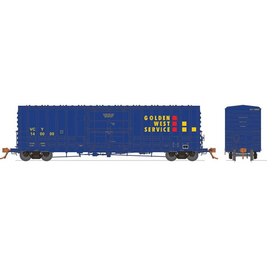 50' Class B-100-40 Plug-Door PC&F Boxcar Golden West - Ventura County - 137004A : HO