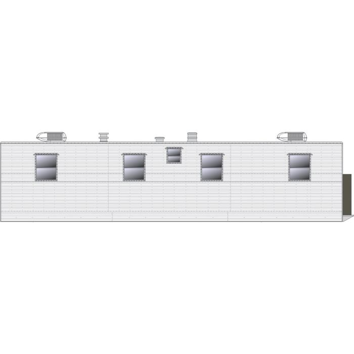 Dining Trailer: Painted, unlettered- 138203 : HO