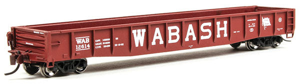 ACF 70-Ton 52' Drop-End Gondola Wabash WAB 12614 - 14072 : N
