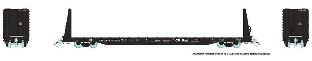 66' Marine Industries Bulkhead Flatcar Canadian Pacific - 147002A : HO