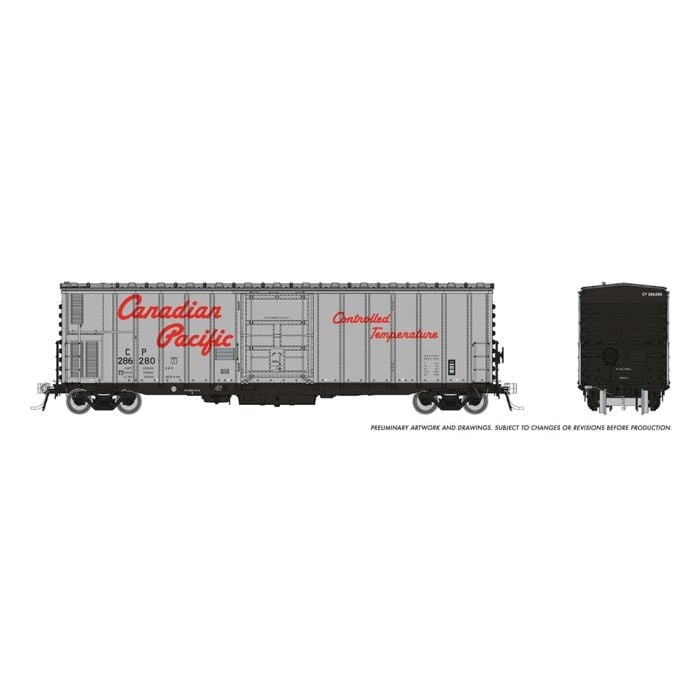 NSC 3294 Mechanical Reefer - Canadian Pacific (silver, black, red, Script Logo) - 150001A : HO