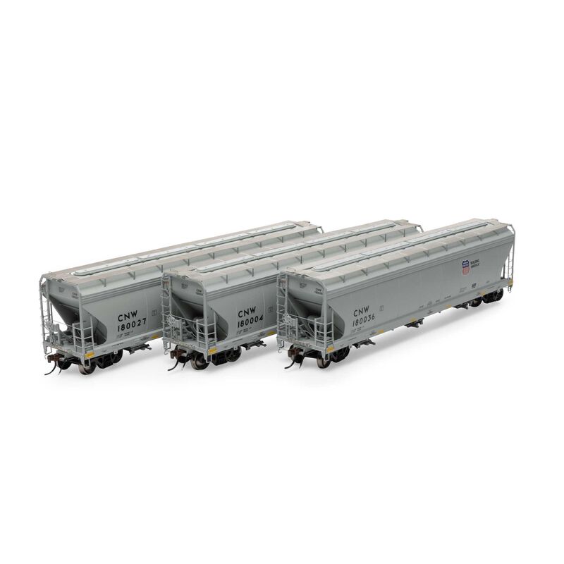 ACF 4600 3-Bay Centerflow Hopper, Union Pacific CNW Reporting Marks (3-Pk) - G15436 : HO