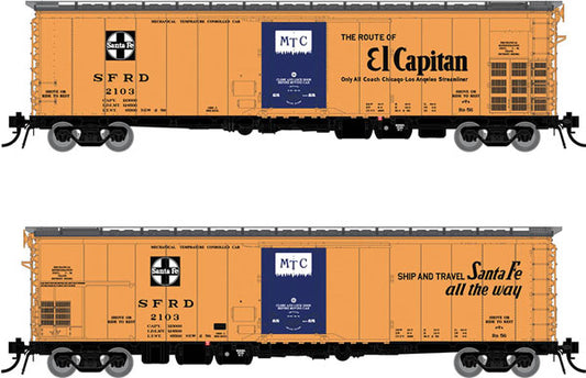 Santa Fe Class RR-56 50' Mechanical Reefer Santa Fe SFRD - 156005A : HO