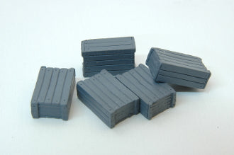 Large Packing Crates (5), Unpainted Metal Castings - 157 : HO