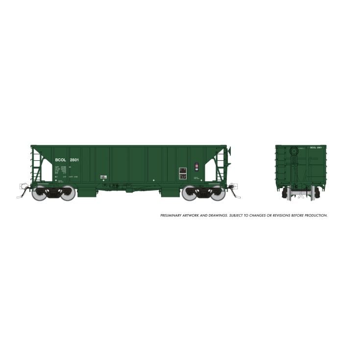 NSC Ballast Car: BC Rail - Early: Single Car #2 - 158017A : HO