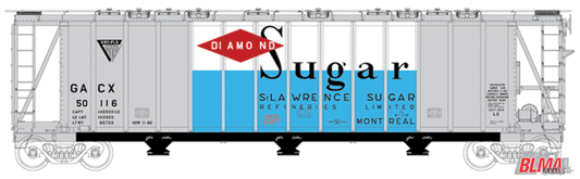 General American 3500 Dry-Flo 3-Bay Covered Hopper Diamond Sugar GACX 50116 - 16017 : N