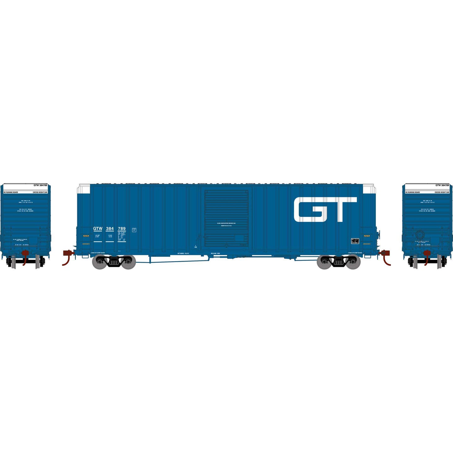 FMC 60' Hi-Cube Ex-Post Boxcar, Grand Trunk Western GTW 384789 - 16114 : HO