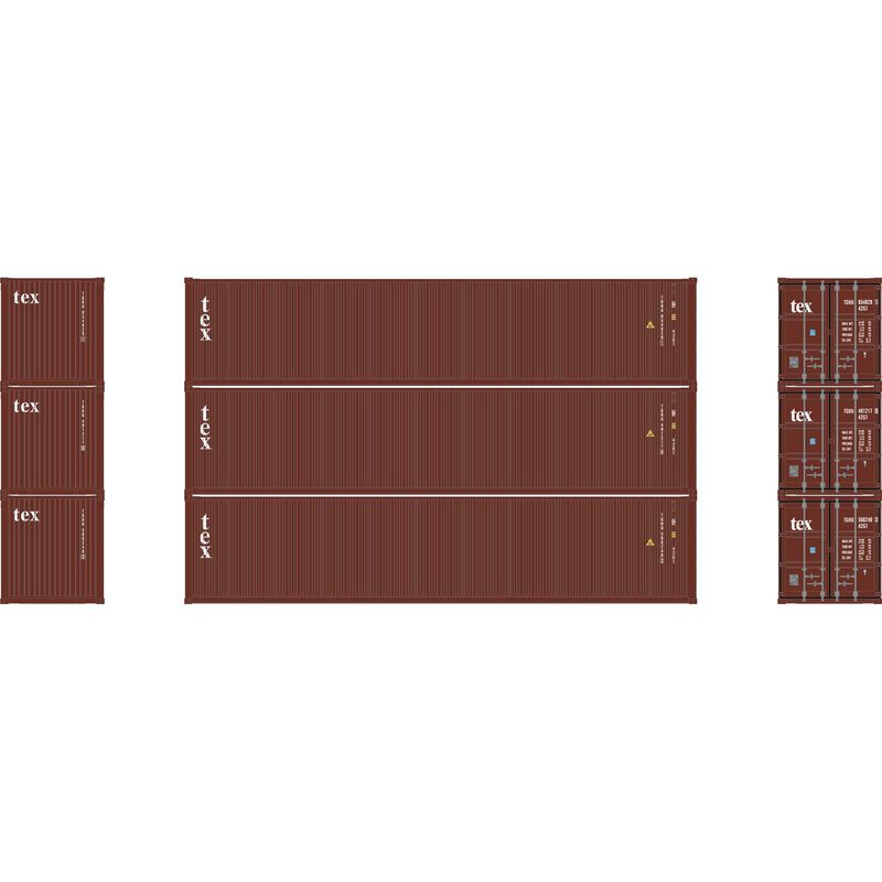 40' Container Low Cube TGHU 3-pack #2 - 16384 : HO