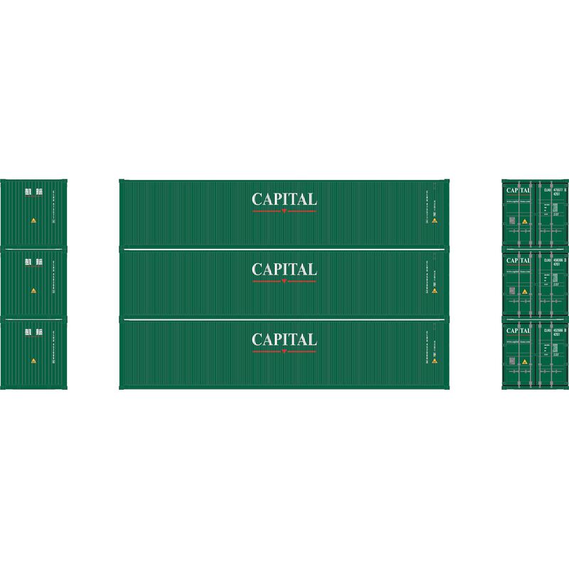 40' Container Low Cube CLHU 3-pack #2 - 16386 : HO