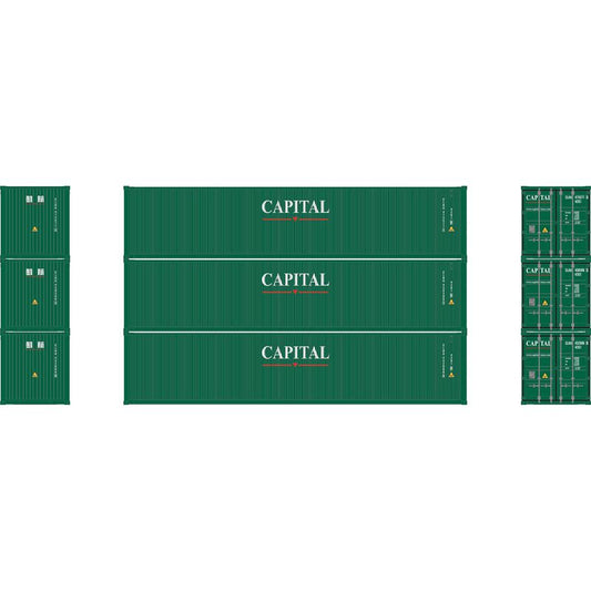 40' Container Low Cube CLHU 3-pack #2 - 16386 : HO