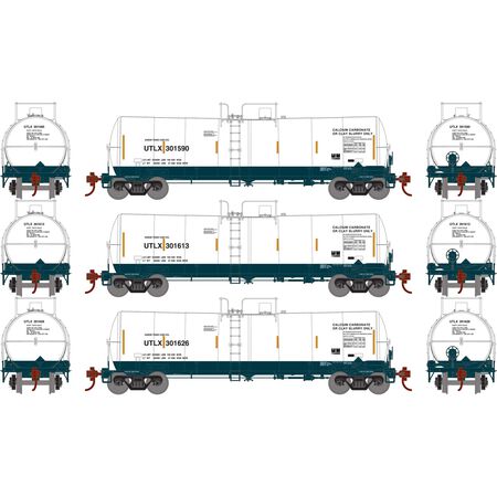 16000 Gal Clay Tank Car UTLX (3-Pack) - 16401 : HO