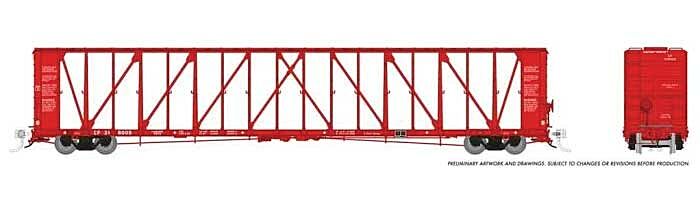 NSC 73' Centerbeam Flatcar - CP Rail Red - 174004A : HO