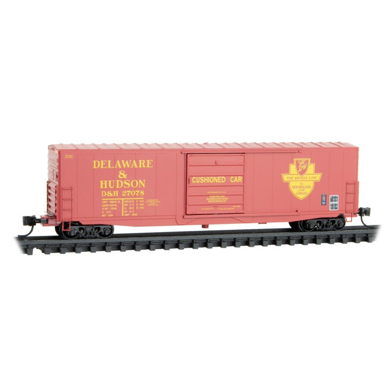 50' Boxcar Delaware & Hudson D&H 27078 (red, yellow, Bridge Line Shield) - 18000420 : N