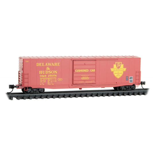50' Boxcar Delaware & Hudson D&H 27078 (red, yellow, Bridge Line Shield) - 18000420 : N