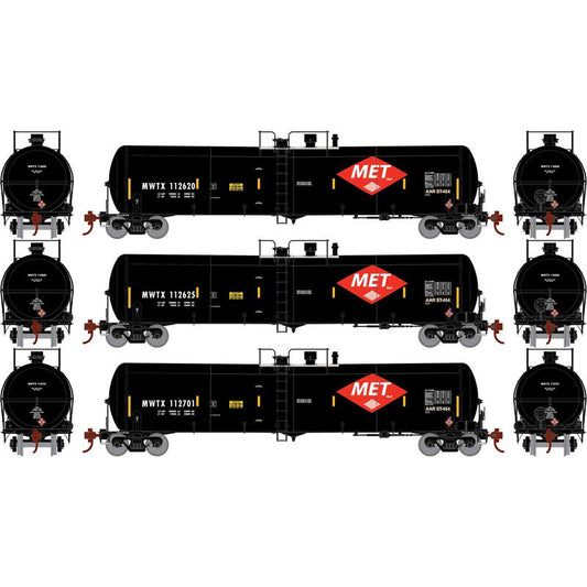 30K gal Ethanol Tank Car (3-Pack) MWTX #11260/112625/112701 - 18017 : N