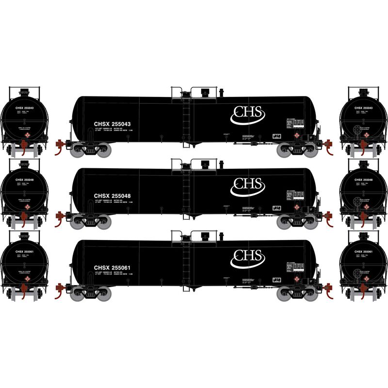 30K gal Ethanol Tank Car (3-Pack) CHSX #255043/255048/255061 - 18034 : N