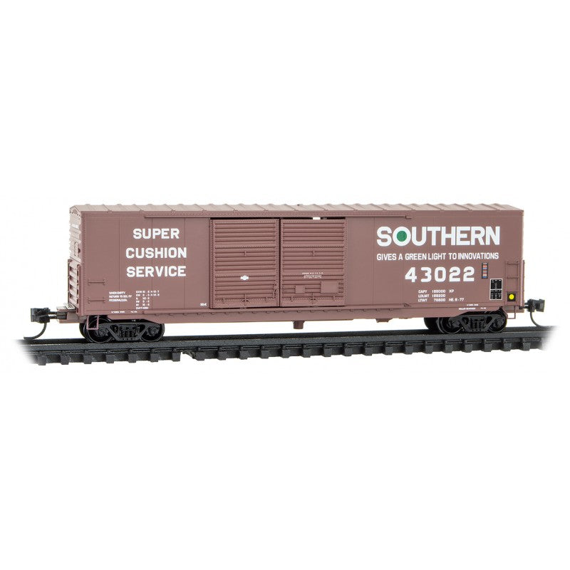 50' Double-Door Boxcar w/8' Doors, No Roofwalk, Short Ladders Southern Railway 43022-18200190 : N