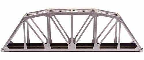 18" Through Truss Bridge Silver w/code 100 Track - 889 : HO