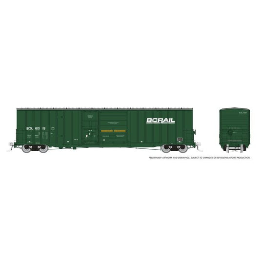 Trenton Works 6637cuft boxcar: BC Rail - As-Delivered: Single Car #2 - 191002A : HO