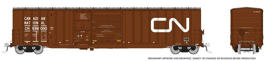 Trenton Works 6348 boxcar: CN - As-Delivered: Single Car #1 - 193001A : HO