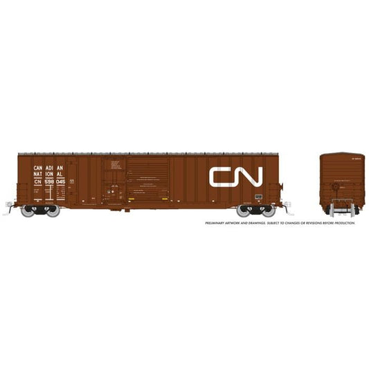 Trenton Works 6348 boxcar: CN - As-Delivered: Single Car #2 - 193002A : HO