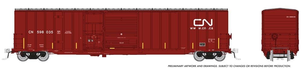 Trenton Works 6348 boxcar: CN - Website: Single Car - 193005A : HO