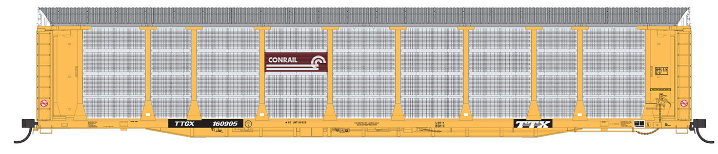 89 Ft Bi-Level Auto Rack Conrail TTGX Flat  -194112 : N