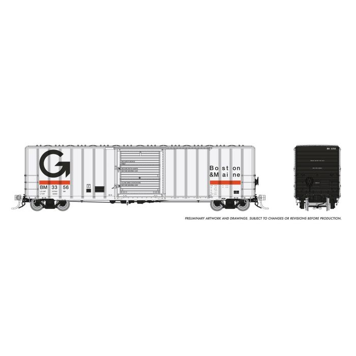 PC&F 5241cuft boxcar: B&M - Guilford: #1 - 198003A : HO