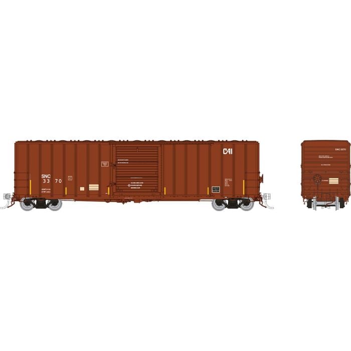 PC&F 5241cuft boxcar: SNC - Brown: Single Car - 198007A : HO