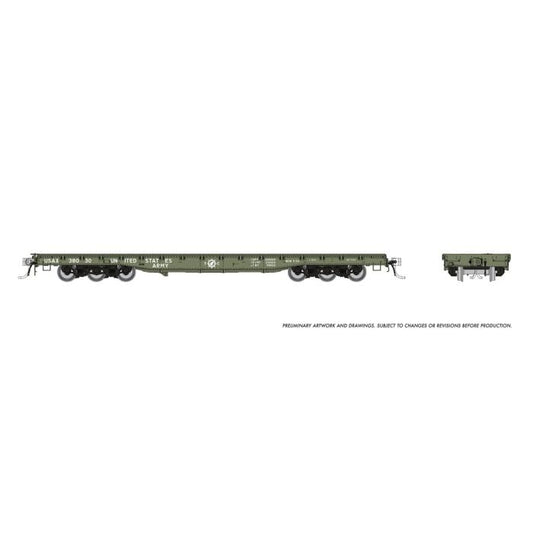 Magor 54' Flatcar: USAX - 199001A : HO