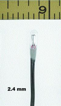 Micro Mini Lamp, Clear, 2.4mm, 16v, 30mA, [20 pcs] - 1801620