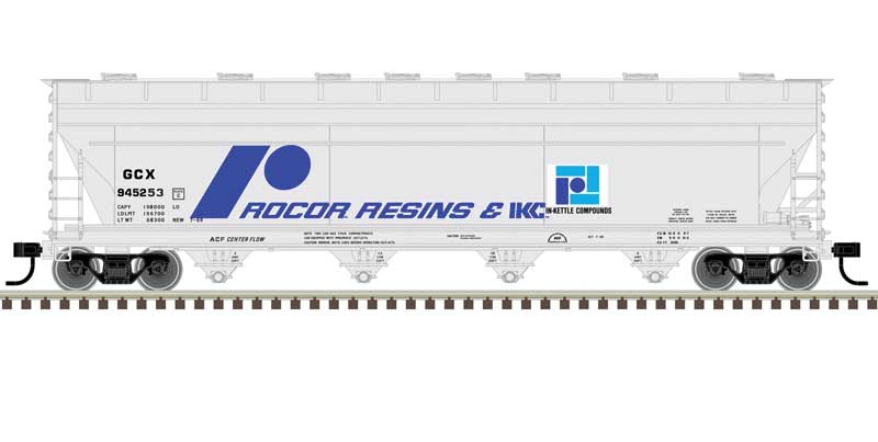 ACF 5250 Centerflow 4-Bay Covered Hopper Rocor Resins 945278 - 20006910 : HO