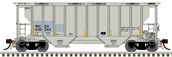 Portec 3000 2-Bay Covered Hopper Midwest Railcar MCEX 330241 - 20007119 : HO