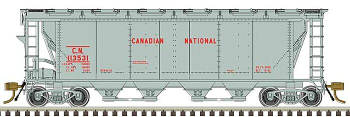 4-Bay Slab-Side Covered Hopper Canadian National-20007153 : HO